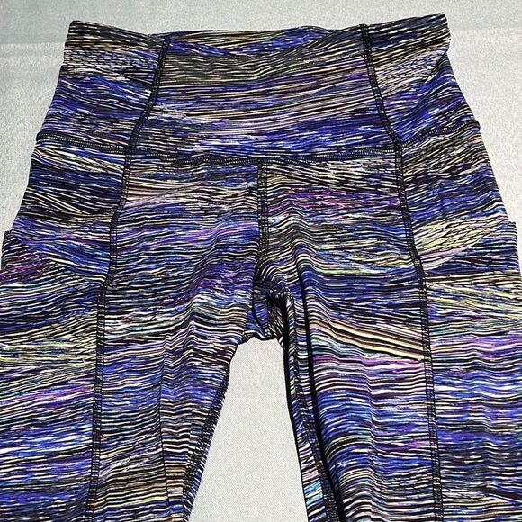 LULULEMON Fast and Free Tight II Interconnect Blue Multi Size 2 C34 - Picture 9 of 14